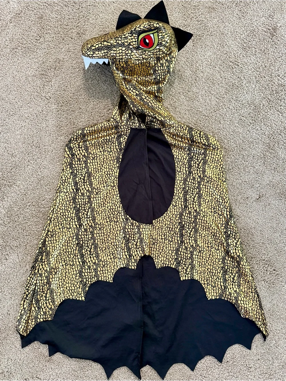 H&M Kids Gold Dragon Cape Costume – Size 3-10T